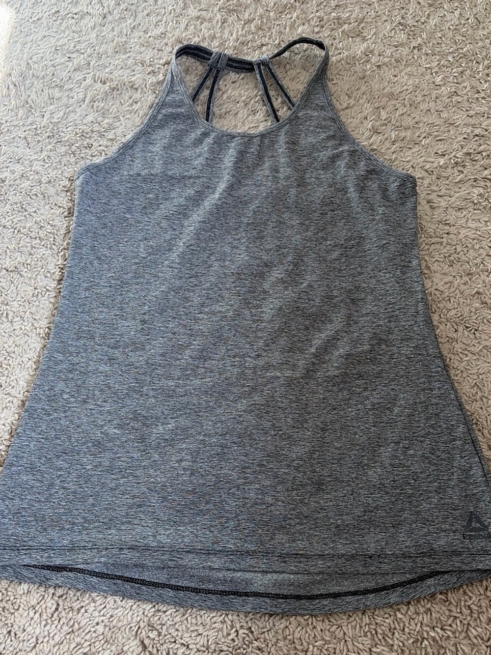 Women's Grey Strappy Athletic Tank Top